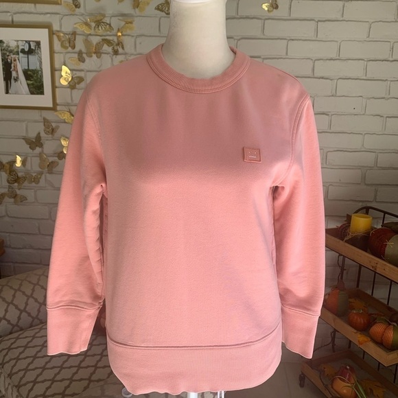 Acne Studios Size XS Fairview Face Paw Emoticon Pink Sweater - Picture 4 of 13